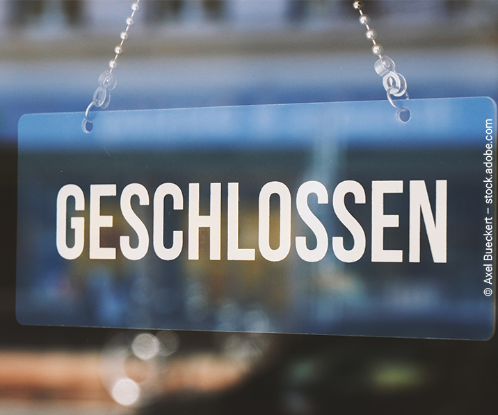 Türschild geschlossen