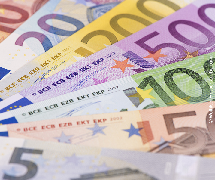 verschiedene Eurogeldscheine